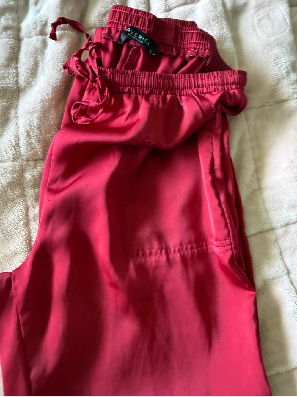 Wine colored Drawstring Pants